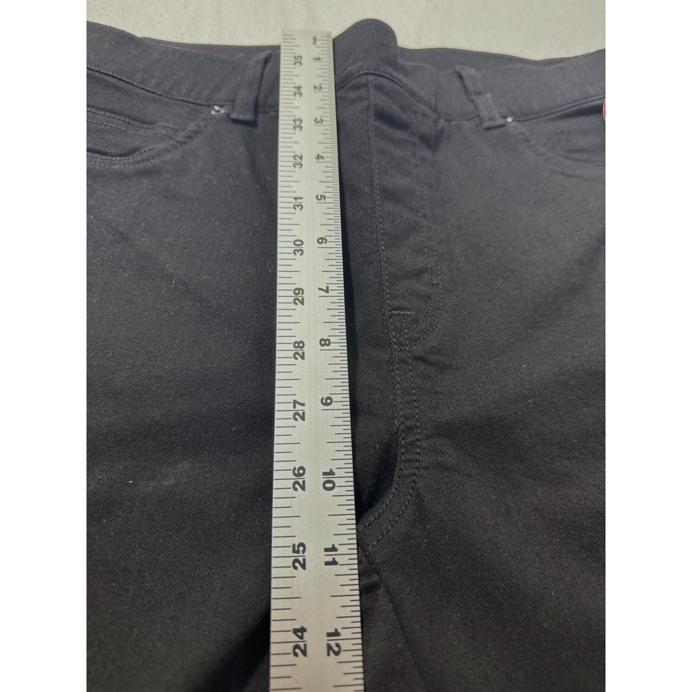 Spanx Flare Jeans Clean Black High Rise Pull On Stretch Denim 20326R Womens L - Picture 11 of 13